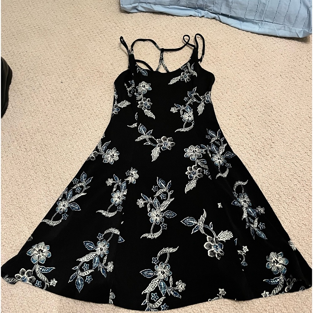 Black flower dress